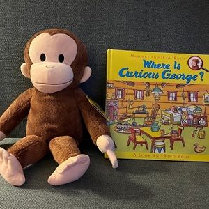 Curious George Stuffie and Book